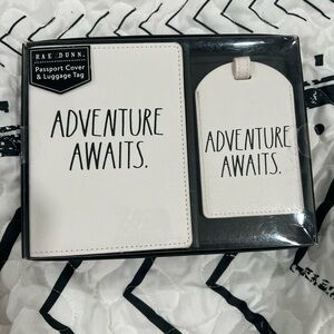 Rae Dunn | Adventure Awaits Passport Holder and Luggage Tag Set | NWT